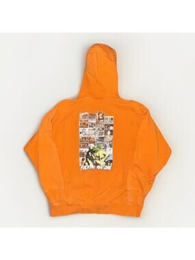 FuckingAwesome Hoodie Burnt Orange Graphic Print Hoodie Sweatshirt 23x26 FA